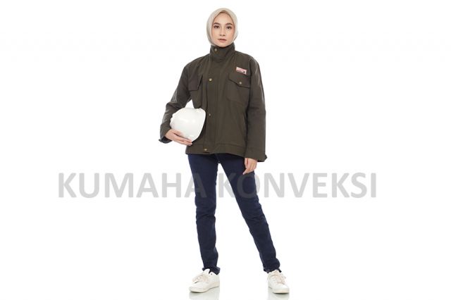 Jaket Kanvas warna Army